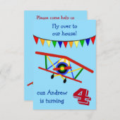 Kleurvlieger kinderen Birthday Kaart (Voorkant / Achterkant)