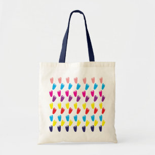 Kleurvoetafdrukken Tote Bag