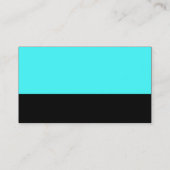 Kleurvoettekst - Ice Blue en Black Visitekaartje (Achterkant)
