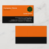 Kleurvoettekst - Oranje en zwart Visitekaartje (Voorkant / Achterkant)