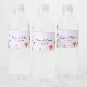 Kleurvol Bloem Waterfles Label Waterfles Etiket (Flessen)