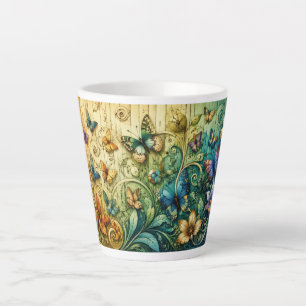 Kleurvolle bloemrijke fantasie kunst mok Whimsic