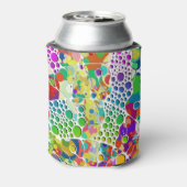 Kleurvolle Stippen Spirals Handschilderen 2 Blikjeskoeler (Blikje Achterkant)