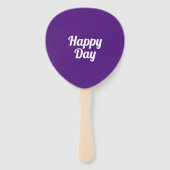 Kleurvolle Stippen Spirals Handschilderen 2 Handwaaier (Achterkant)