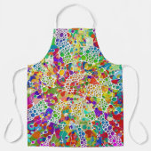 Kleurvolle Stippen Spirals Handschilderen 2 Schort (Voorkant)