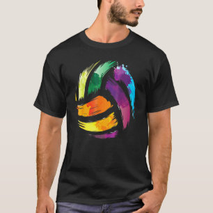 Kleurvolle volleyball Cute Colorsplash Ball for Te T-shirt