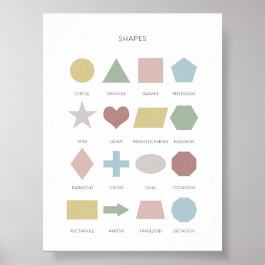 Kleurvormen poster dempen (Voorkant)