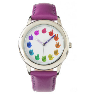 Kleurwiel en gebarentaal horloge