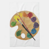 Kleurwiel palet van kunstenaar theedoek (Verticaal)