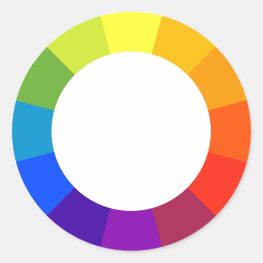 Kleurwiel Ronde Sticker (Voorkant)