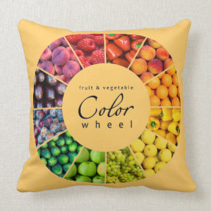 Kleurwiel van groenten en fruit (12 kleuren) kussen