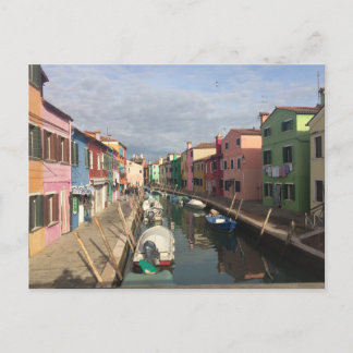 Kleurwoningen in Murano, Briefkaart van Venetië