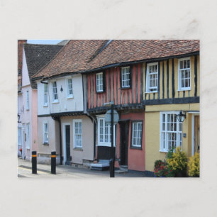 Kleurwoningen in Saffron Walden, Essex, Verenigd K Briefkaart