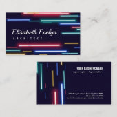 Kleurzame neonsnelheidslichten visitekaartje (Voorkant / Achterkant)