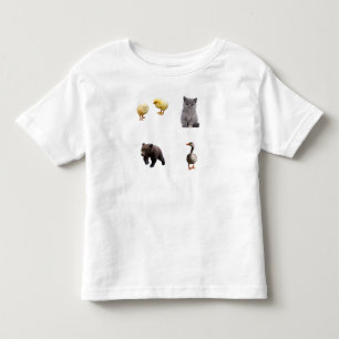 Kleuter T-shirt Little Bear, Schattige Dieren Vrie