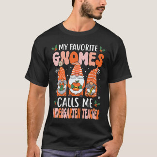 Kleuterleidster Kerst Gnoompjes Kleuterschool T-shirt