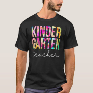 Kleuterleidster Tie Dye Waarderingsdag Rug T-shirt