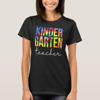 Kleuterleidster Tie Dye Waarderingsdag Rug T-shirt