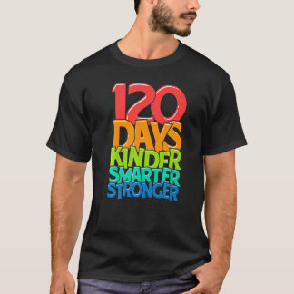 Kleuterleraar 120 dagen slimmer 120ste dag van t-shirt