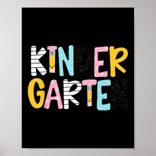 Kleuterleraar Eerste Dag Van School Pastel Re Poster