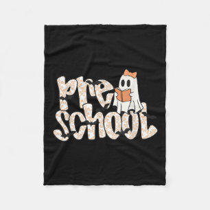 Kleuterleraar Halloween Geest Leraar Lezen  Fleece Deken
