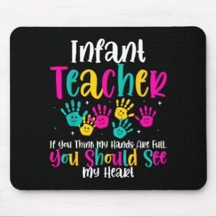 Kleuterleraar Handen Vol Hart Citaat Cadeau Kinder Muismat