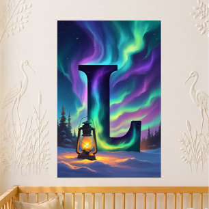 Kleuterletter L Naam Noorderlicht Lantaarn Perfect Poster
