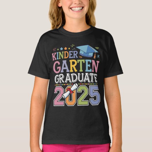 Kleuterschool Afgestudeerde 2025 Afstudeerschool T-shirt (Voorkant)