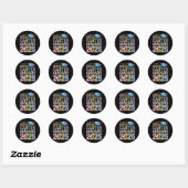 Kleuterschool Afstuderen 2025 Afstuderen School Ronde Sticker (Vel)