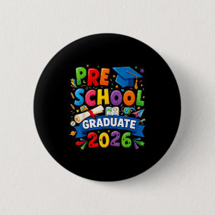 Kleuterschool afstuderen 2026 pre-k afgestudeerden ronde button 5,7 cm