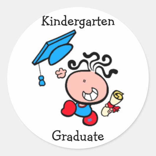 Kleuterschool Afstuderen cartoon Sticker (Voorkant)