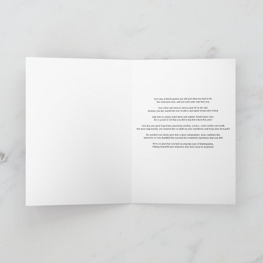 Kleuterschool afstuderen kaart (Binnen)