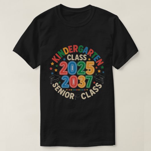 Kleuterschool Afstuderen Klasse van 2025 Senior 20 T-shirt (Design voorkant)