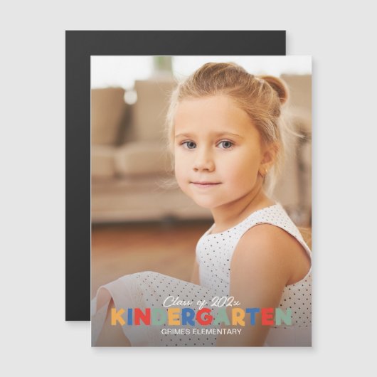 Kleuterschool Afstuderen Magnet Aankondiging (Voorkant / Achterkant)