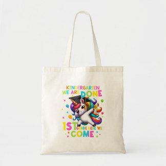 Kleuterschool Afstuderen Schattigee Eenhoorn Meisj Tote Bag
