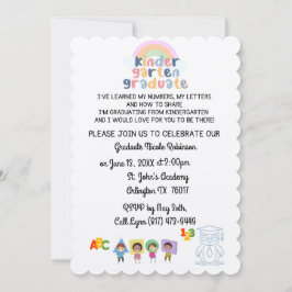 Kleuterschool Afstuderen uitnodigen Kaart