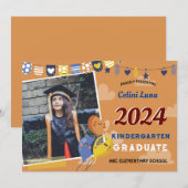 Kleuterschool Afstuderen Uitnodiging met Foto (Voorkant / Achterkant)