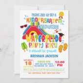 Kleuterschool Afstuderen Waterslide Party - Jongen Kaart (Voorkant)