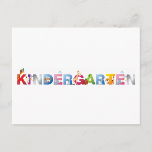 kleuterschool briefkaart (Voorkant)