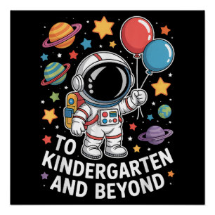 Kleuterschool En Verder Ruimtevaarder Ruimte Perfect Poster