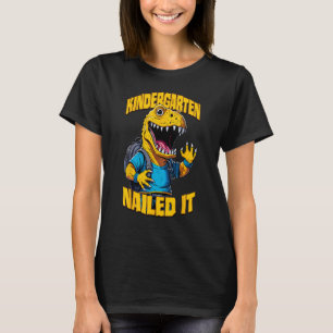 Kleuterschool genageld Het Rex Happy Dinosaur Grad T-shirt