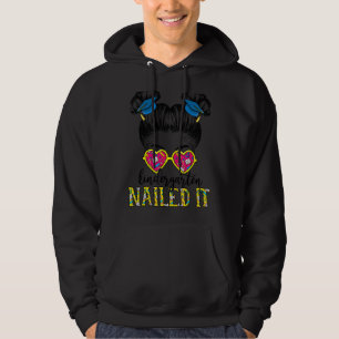 Kleuterschool genageld het rommelige haar Bun Kind Hoodie