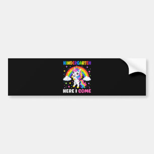 Kleuterschool hier kom ik Eenhoorn Terug naar sch Bumpersticker
