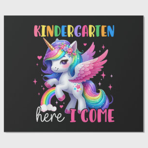 Kleuterschool hier kom ik eenhoorn terug naar scho cadeaupapier