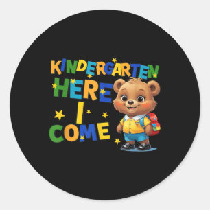 Kleuterschool hier kom ik, terug naar school babyb ronde sticker