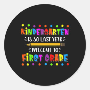 Kleuterschool is zo vorig jaar ronde sticker