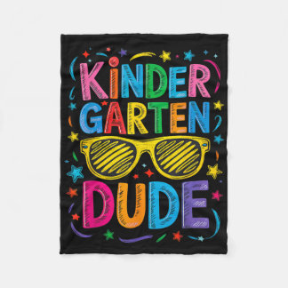 Kleuterschool kerel grappige eerste dag terug naar fleece deken