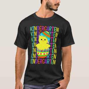 Kleuterschool Kip Kraak het Ei Pasen Jongen T-shirt