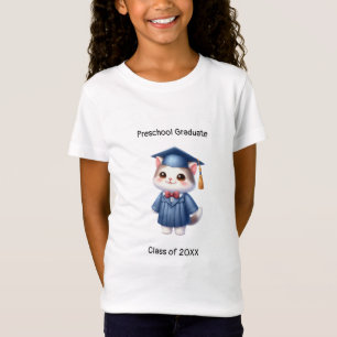 Kleuterschool Meisje Afstuderen Schattige Kat Afst T-shirt