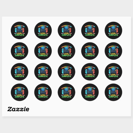 Kleuterschool niveau Complete Afstuderen CL 2025 G Ronde Sticker (Vel)